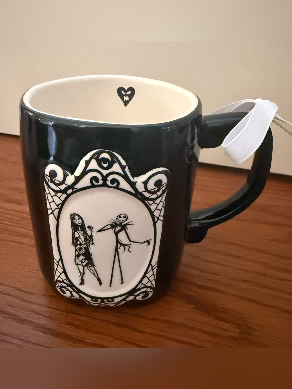 Rae Dunn Black and Cream Framed Character Mug